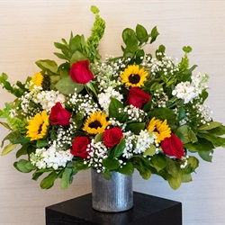 Sunflower and Rose Altar Sprays